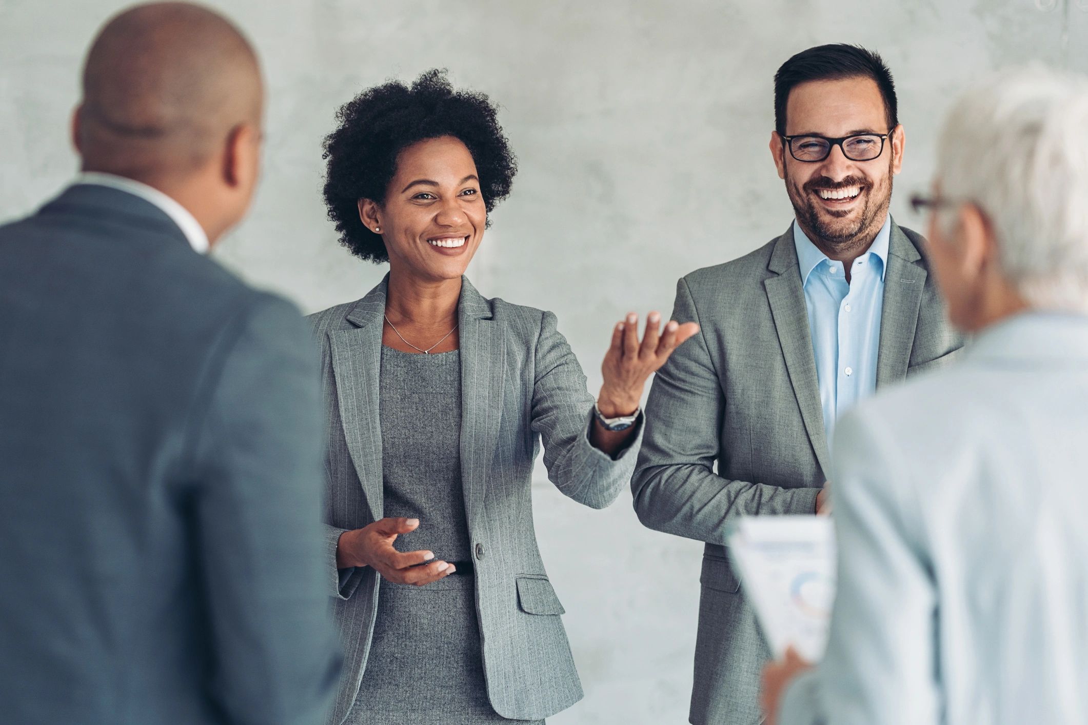 Trades and service business owners in discussion